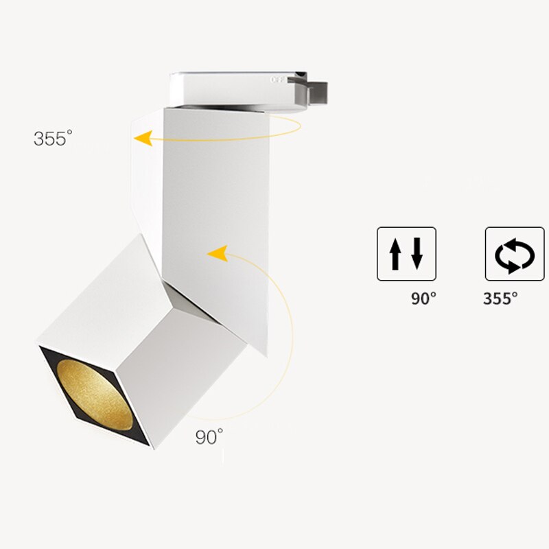 Art cube 7W 12W 15W CREE led spoor licht Verstelbare hoek Rail lamp achtergrond verlichting armatuur spot verlichting