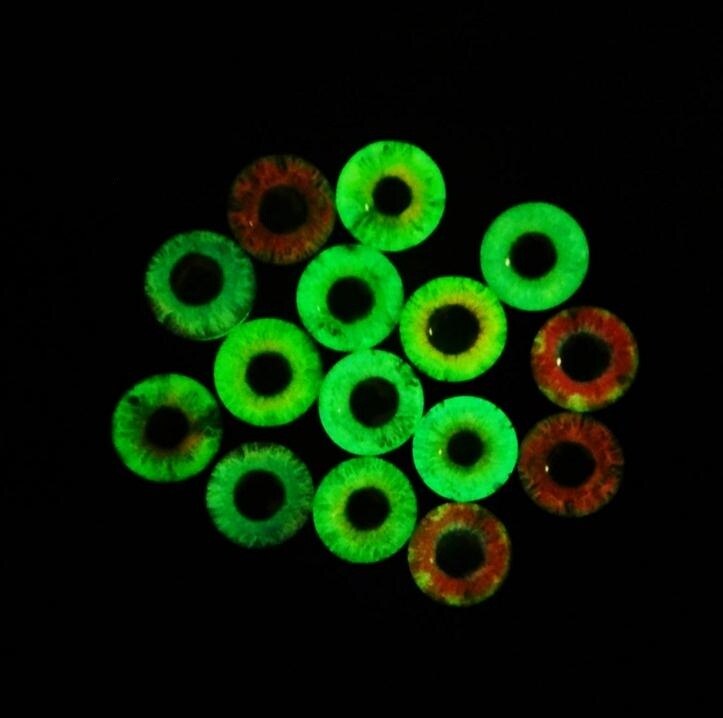 12mm Gem Glass Brads Variety of Animal Eyes POP Jewel Accessories Paper Craft Scrapbook Wedding Supplies Card Valentine DIY: 11