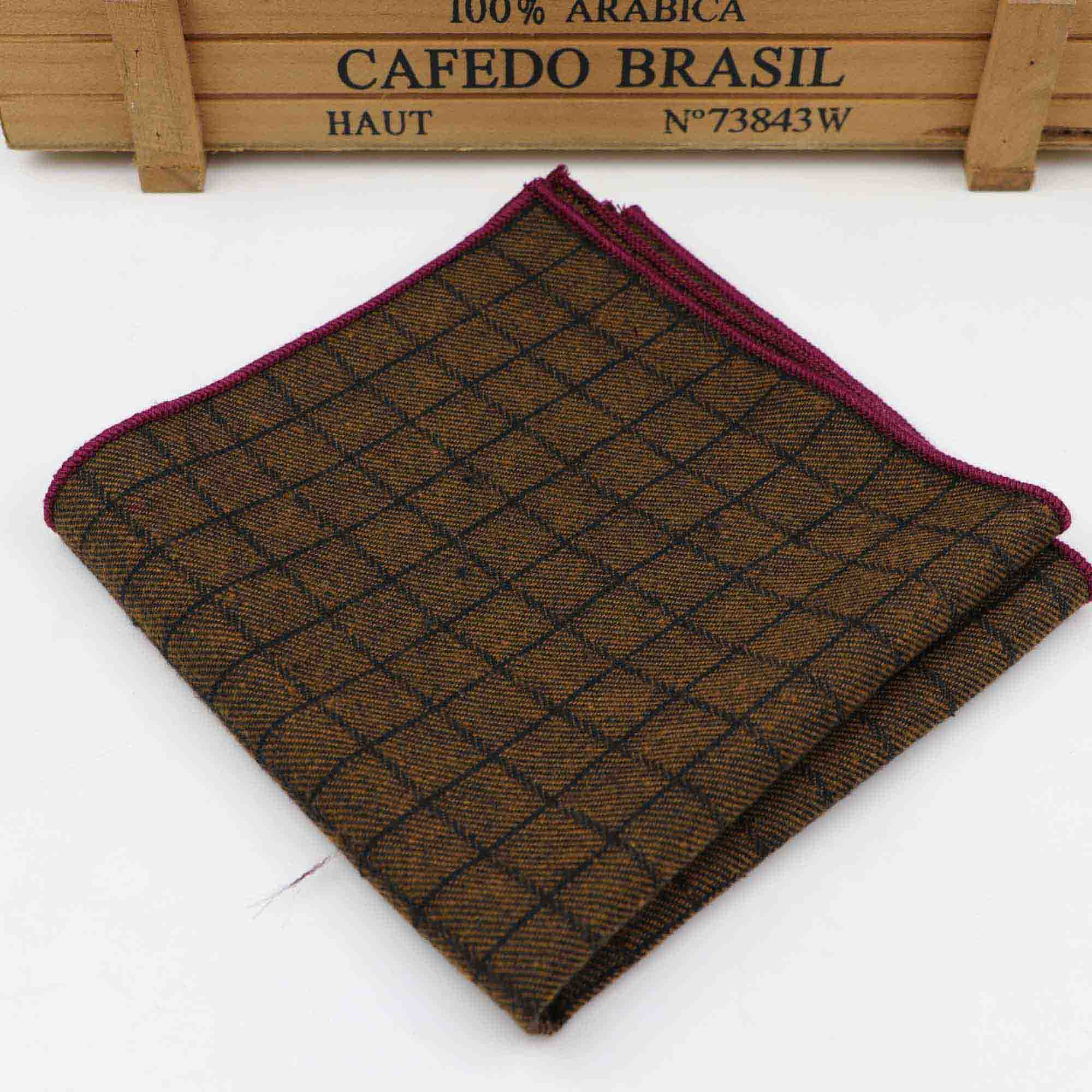 Striped Hankerchief Scarves Vintage Cotton Hankies Plaid Men's Pocket Square Handkerchiefs: 14