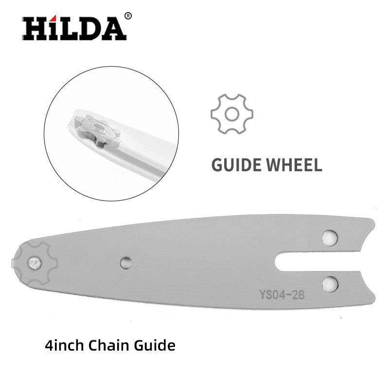 HILDA 4 Cal mini stalowy łańcuch robić piły łańcuchowej przewodnik piła elektryczna wymiana akcesoriów elektryczna piła łańcuchowa robić elektrycznej piły łańcuchowej: Guide z koło