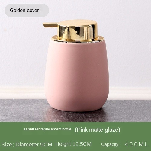 Ceramic Liquid Soap Dispenser Bottle Shower Gel Dispensers Portable Liquid Soap Bottle Lotion Dispensing Bathroom Accessories