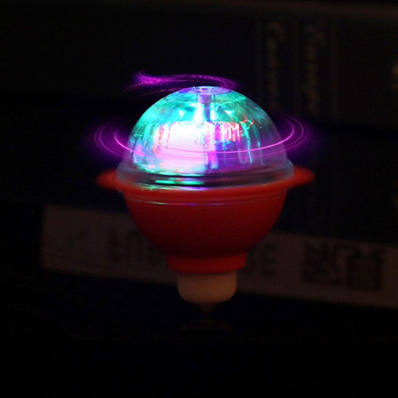 Glød i mørket legetøj selvlysende friktion gyroskop farverige flash magiske gyroskop førte børns interesse interaktion