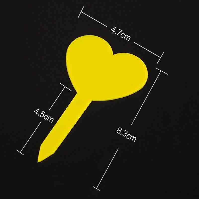 100PCS /Lot Garden Labels Plant Succulent Bonsai Tags Heart Typed Horticultural Tallies Seedling Tags Sign PVC