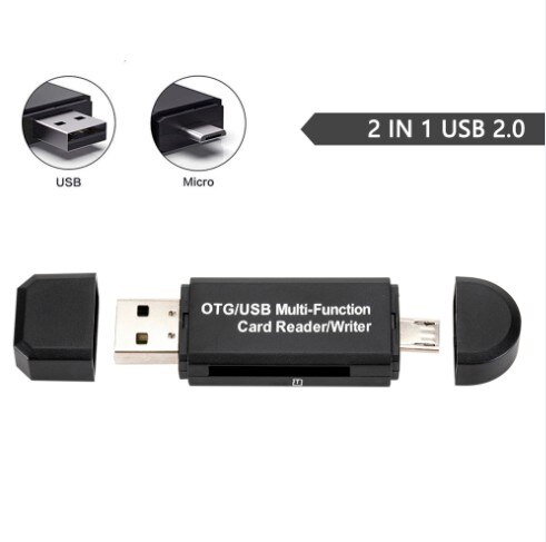 OTG Micro SD Card Reader USB 3.0 Card Reader 2.0 For USB Micro SD Adapter Flash Drive Smart Memory Card Reader Type C Cardreader: 2 in 1 USB 2.0