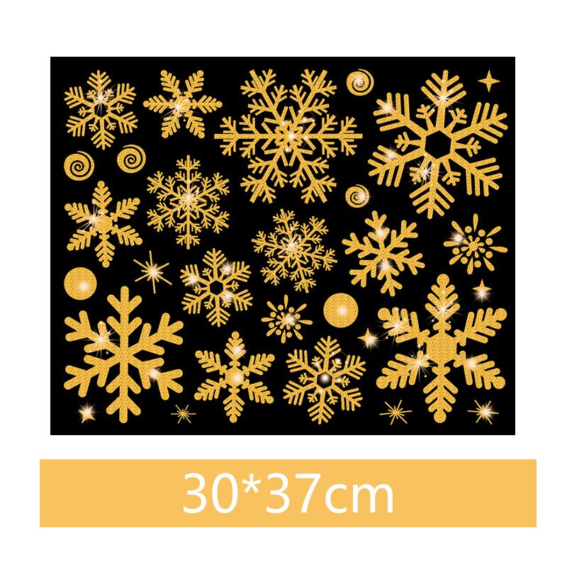 Snowflake Electrostatic Sticker Window Kids Room Christmas Wall Stickers Home Decal Decoration Year Wallpaper Showcase Decor
