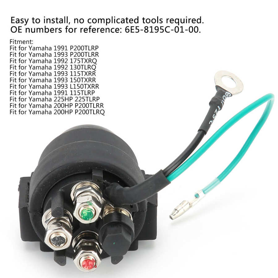 Metall 4 -takts power trim tilt down relä 6 e 5-8195c-01-00 passar för yamaha  p200 tlrp 175 txrq  l150 txrr