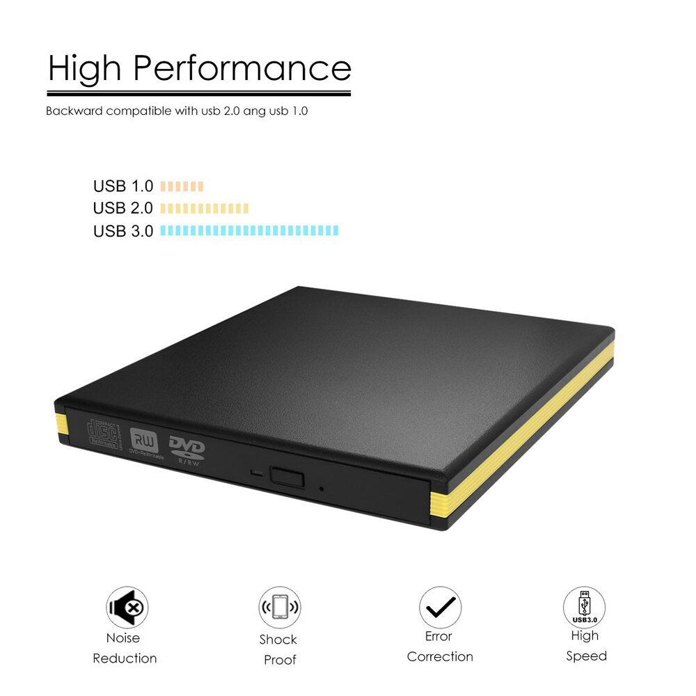 USB 3.0 DVD Burner DVD ROM Player External Optical Drive CD/DVD RW Writer Recorder Portatil Drives for Acer Dell Universal asus