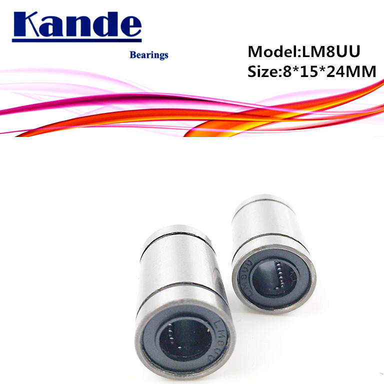 Lm8uu 1pc lm8 lineaarilaakeri 8 x 15 x 24 mm lm8 uu 3d tulostimelle lineaarilaakeri  sm8uu