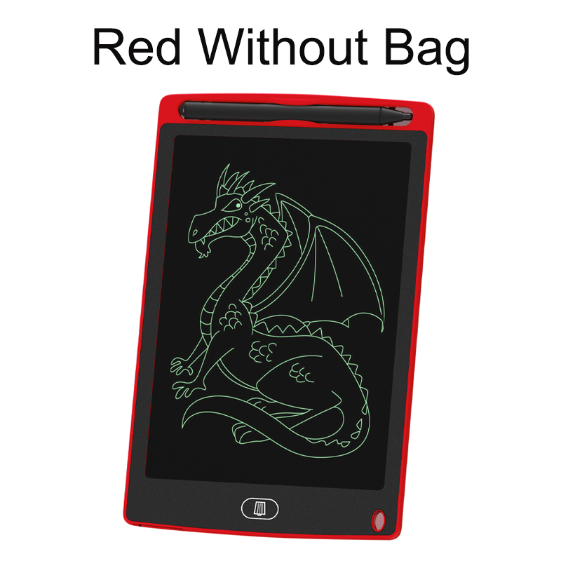 8.5'' LCD Writing Tablet Digital Graphic Tablets Electronic Handwriting LCD Drawing Tablet Pad Board Notepad Stylus Pen for Kids: Red Without Bag