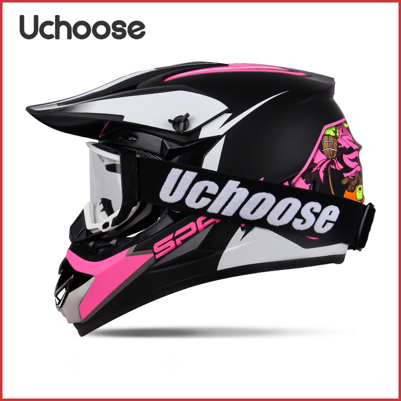 Goggle UCHOOSE Motorcycle Helmet Motocross Off Road Helm Children Off-road Casque Capacete De Motocicleta