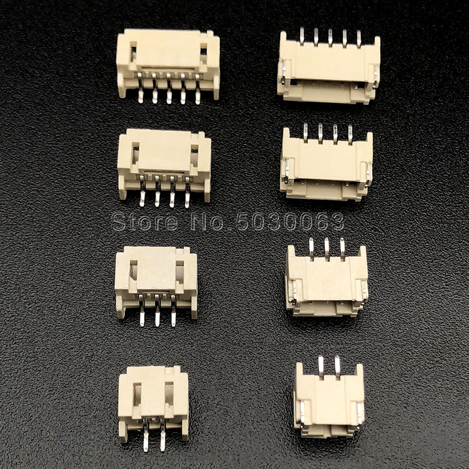 Horizontal SMD Socket PH2.0 2.0mm Patch Plug Wire Connectors 2/3/4/5/6/7/8/9/10P 2.0 mm Pitch Pin Header JST TJC Connector Male