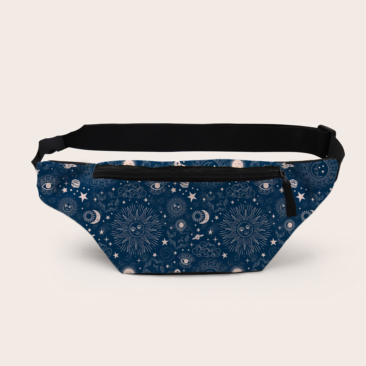 Deanfun Dames Mode Bum Bag Starry Patroon Taille Zakken Draagbare Telefoon Bag Blue Fanny Pack 18068: Default Title