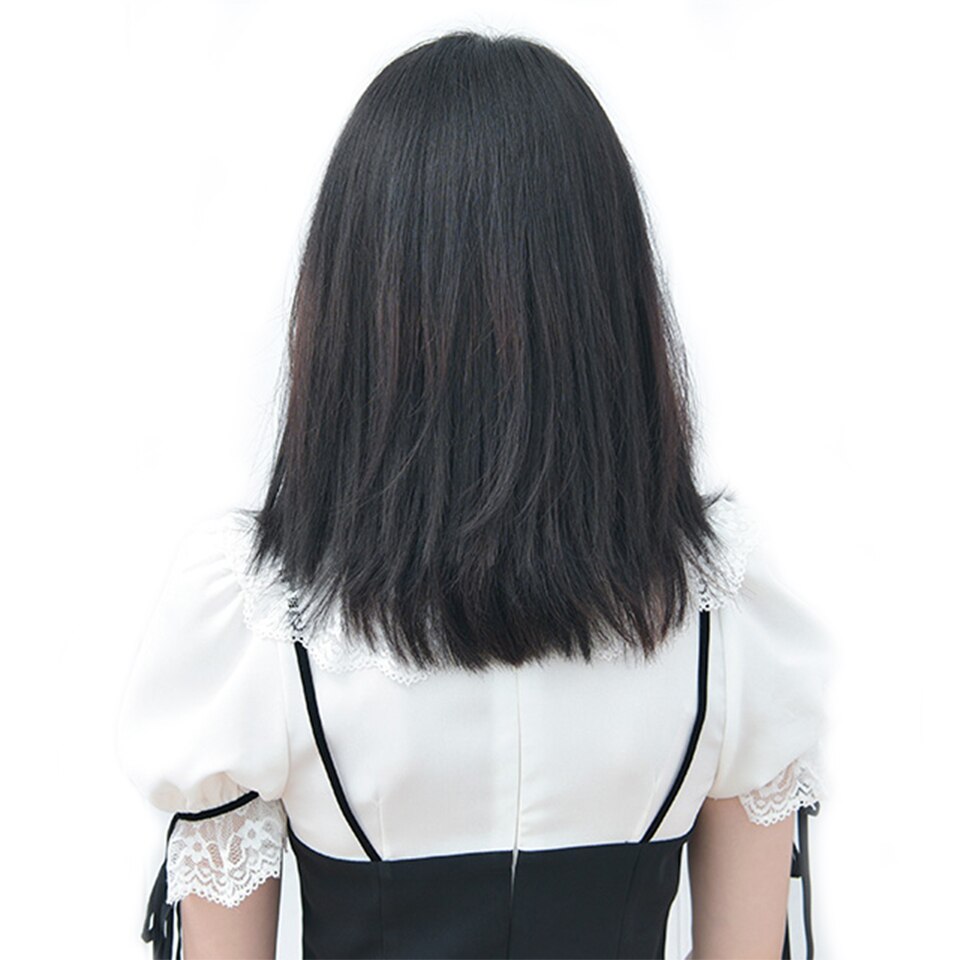 4 Clip In Hair Extensions Zwart Bruin Natuurlijke Rechte Lange Hoge Tempreture Synthetische Hair