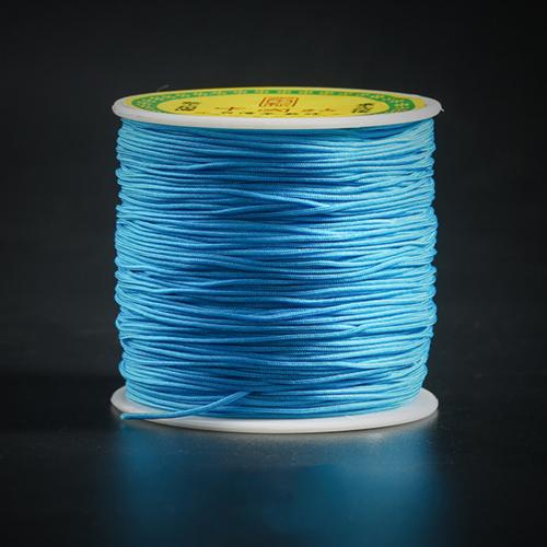 1mm 100m Nylon macramé chino nudo cordón pulsera cuentas hacer joyas DIY borlas cuentas Shambala hilo herramienta de coser: Azul