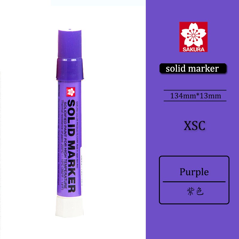 Japan Sakura Solid Marker Industrial Pen Dry Can Write on Steel Plate Water Oil Surface Multi-function Pen: purple