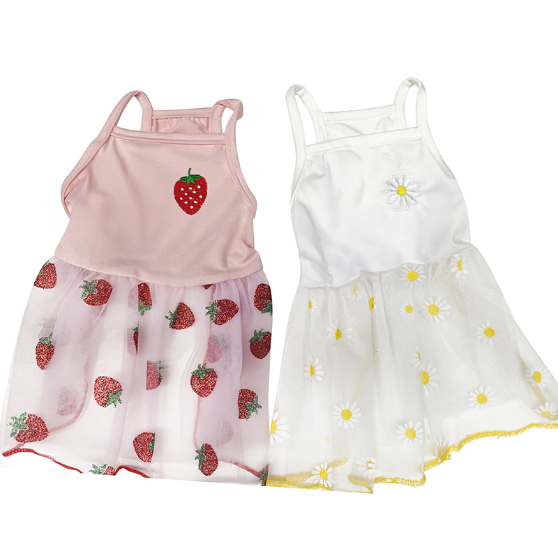 Lindo vestido para perros pequeños, falda fina de princesa para cachorros, ropa de verano para perros, ropa para Chihuahua York, suministros para mascotas