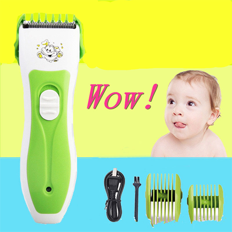 Baby Elektrische Tondeuse Professionele USB Oplaadbare Waterdichte Tondeuse clipper voor Baby Kids Haircut Home-gebruik #259701