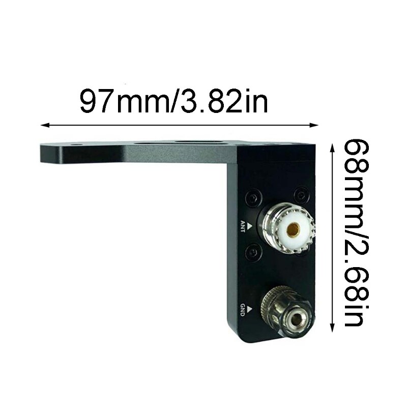 Portable Antenna Mount Quick Release Radio Shortwave Metal Antenna Mount Bracket 45BA