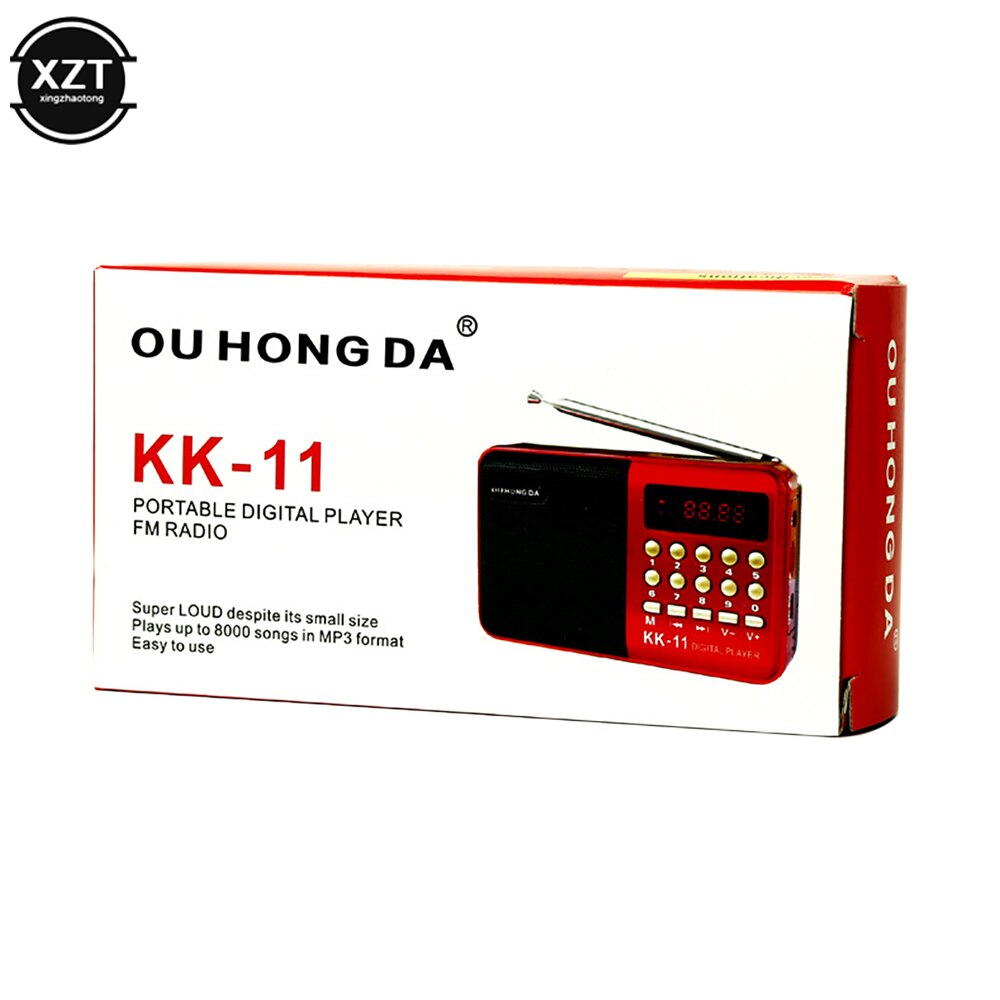 Mini Radio portátil recargable de mano, reproductor de MP3, FM Digital, USB, TF, dispositivos de altavoz, suministros,