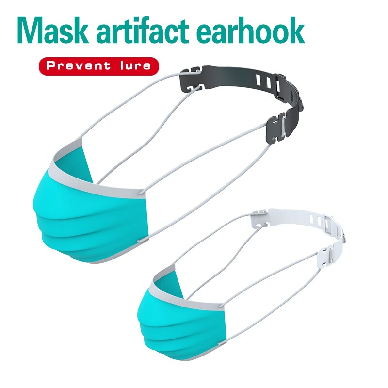 -20 stk justerbar maske ørebeskyttelse spænde krog anti-lækage forebyggelse øre smerte maske holder justeringsrem