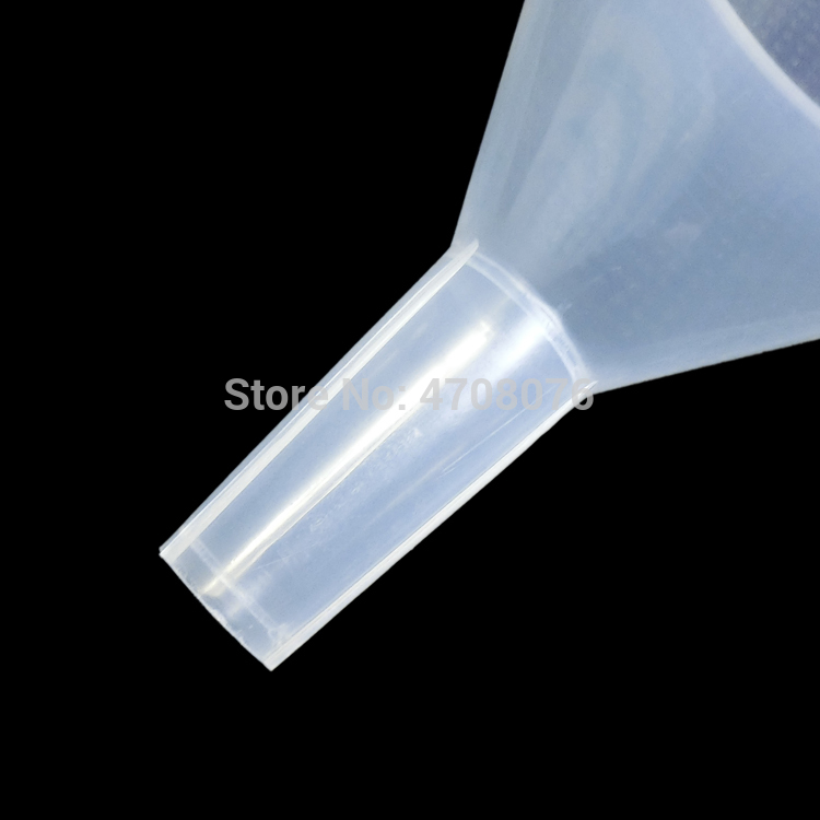Embudo de plástico con forma de cono transparente para laboratorio, cocina, garaje, grado alimenticio, 10 unids/paquete