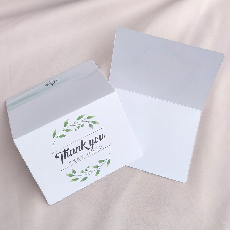 50/100 stk blomster plante foldetype lykønskningskort takkekort bryllup fødselsdagsfest invitationer blomsterbutik tomme kort: Plante tak / 50 stk
