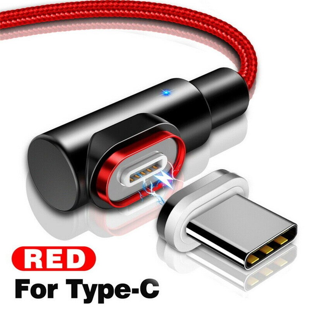 OMESHIN 90 degree Magnetic Cable Micro usb Type C Fast Charging Microusb Type-C Magnet Charger For Xiaomi Android Phone Charger: Type-C  RD / 2M