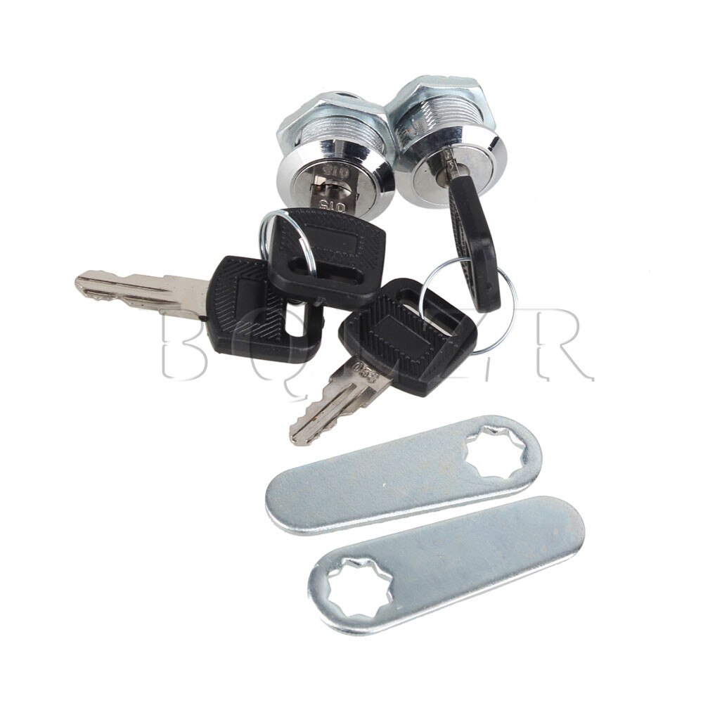 BQLZR 2 stks Cam Lock Archiefkast Mailbox Ladekast Locker 16mm met Sleutels
