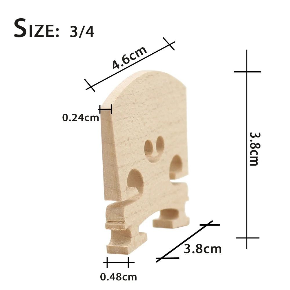 Remplacement de chevalet de violon en bois d'érable, chevalet stable , taille 4/4, 3/4, 1/2, 1/4, 1/8: Bleu profond