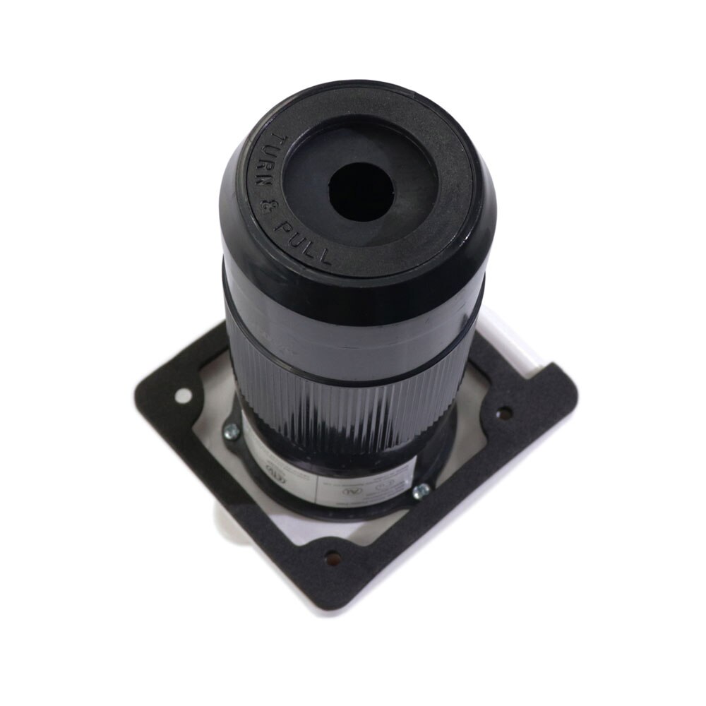 50A 125/250V Power Inlet Receptacle RV Power Twist Lock Inlet with 3 Stainless Steel Marine Shore power inlet for Camper RV