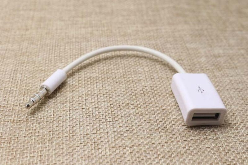 Car MP3 3.5mm Male AUX Audio Plug Jack To USB 2.0 Female Converter Cable Headphone Cable PVC for Car: Default Title