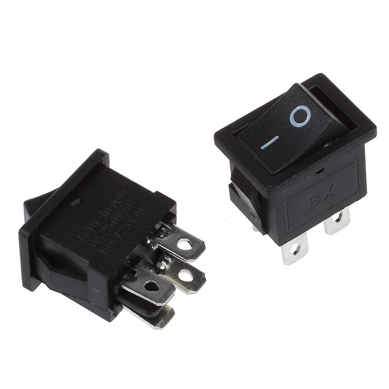 10 Pcs x 4 Pin On-Off 2 Position DPST Boat Rocker Switches 10A/125V 6A/250V AC & 180 Pieces 4 Pin Push Button Switch