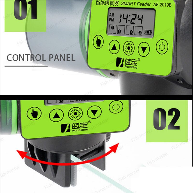 Automatic Manual Auto Feeding Convenient Aquarium Fish Tank Feeder Tank Fish Food Automatic Timer Feeding LCD Display