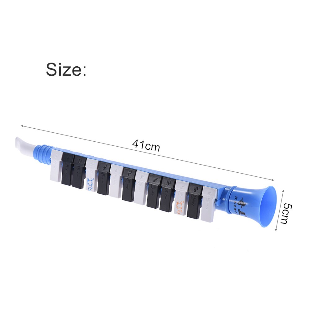 Qimei  qm13a-1 13 tangenter keyboard munnspill melodica pianica musikkpedagogisk instrument for nybegynnere barn barn blå