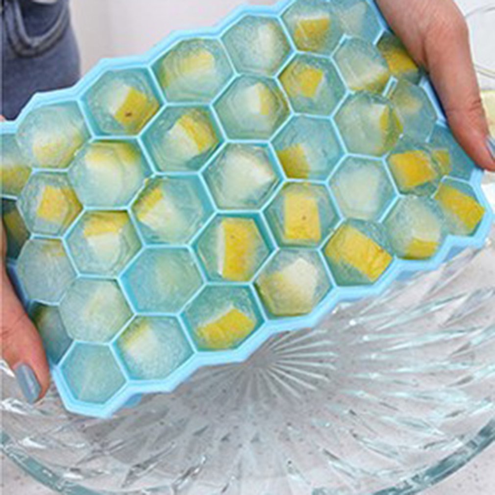 Honeycomb Silicone Ice Tray DIY Drink Ice Cubes Can Be Stacked Ice Cubes Ice Box Mold Cold High Temperature