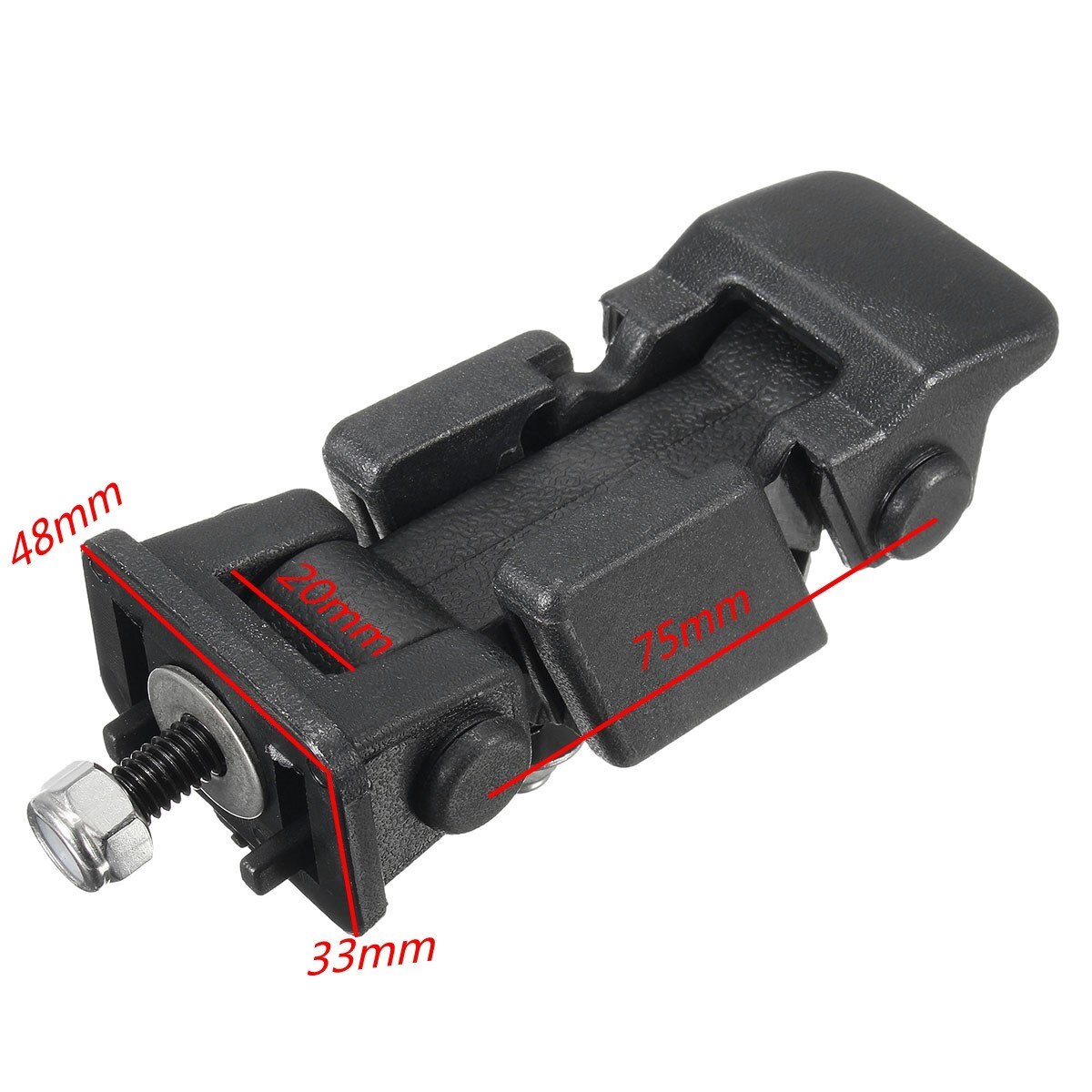 Novo 1 conjunto preto capa bloqueio suporte travas fivela titular para jeep/wrangler 2007-2016