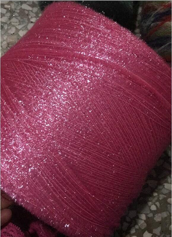 250 g/partij garen voor breien fiber hand breien Gehaakte breien weave knit flash cord Speciale fancy Heldere zijde ZL6: rose red