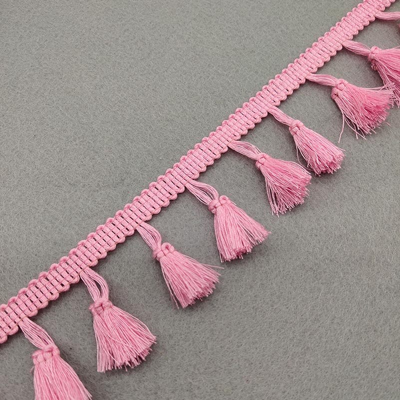 1Yards of Pack 40MM Width Fringe Trim Lace Fibre Tassel Clothes Accessories Wedding Dress Tassel Ribbon Diy: Pink