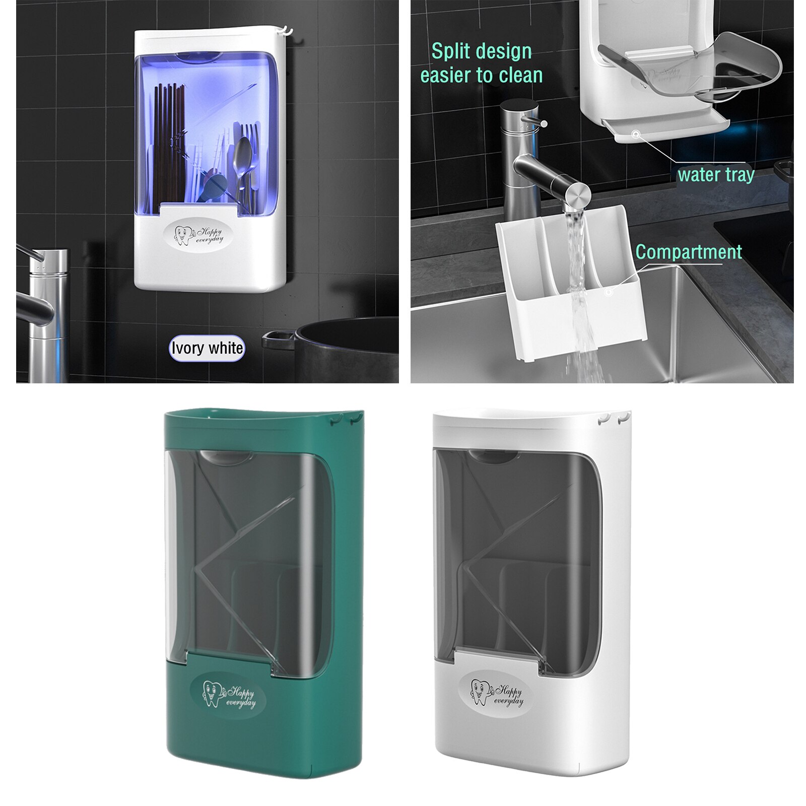 UV Sterlizer Box Cutlery Storage Chopstick Holder UV Disinfection Dryer Box