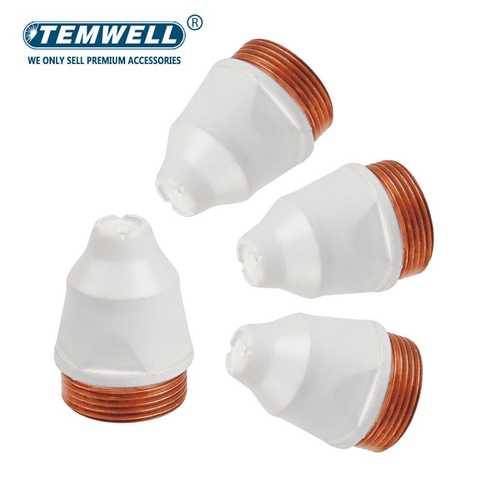TEMWELL 20PC Coated Plasma P80 Cutting Nozzle 1.1/1.3/1.5/1.7mm Electrode Plasma Cutting Torch 60A 80A CNC Torch Welding Tip