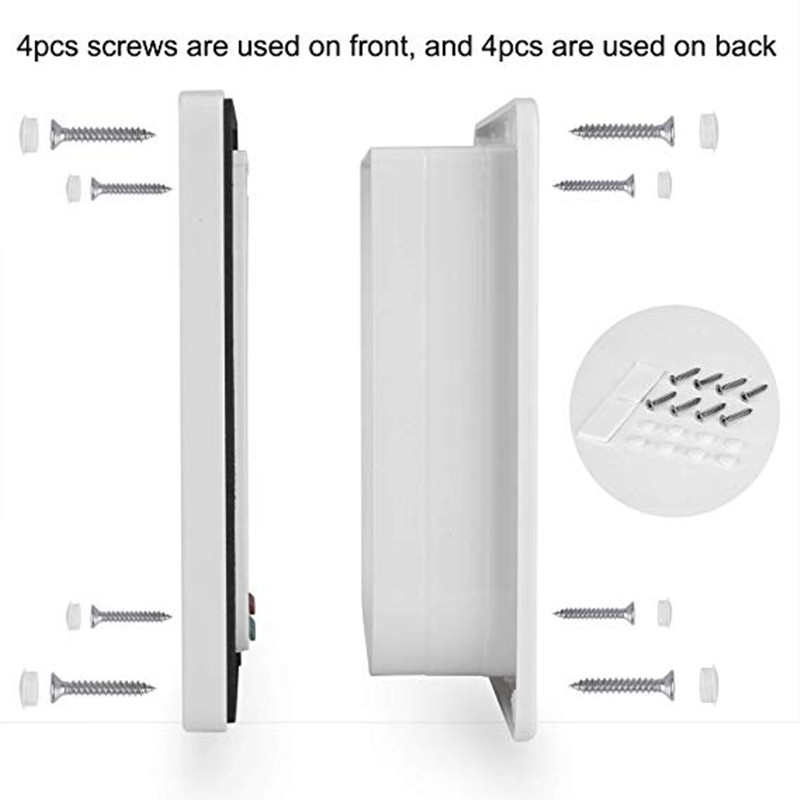 Cat Flap Door with 4 Way Security Lock Dog Flap Door for Dog Cats Kitten ABS Plastic Small Pet Gate Door Kit Cat Dogs Flap Doors