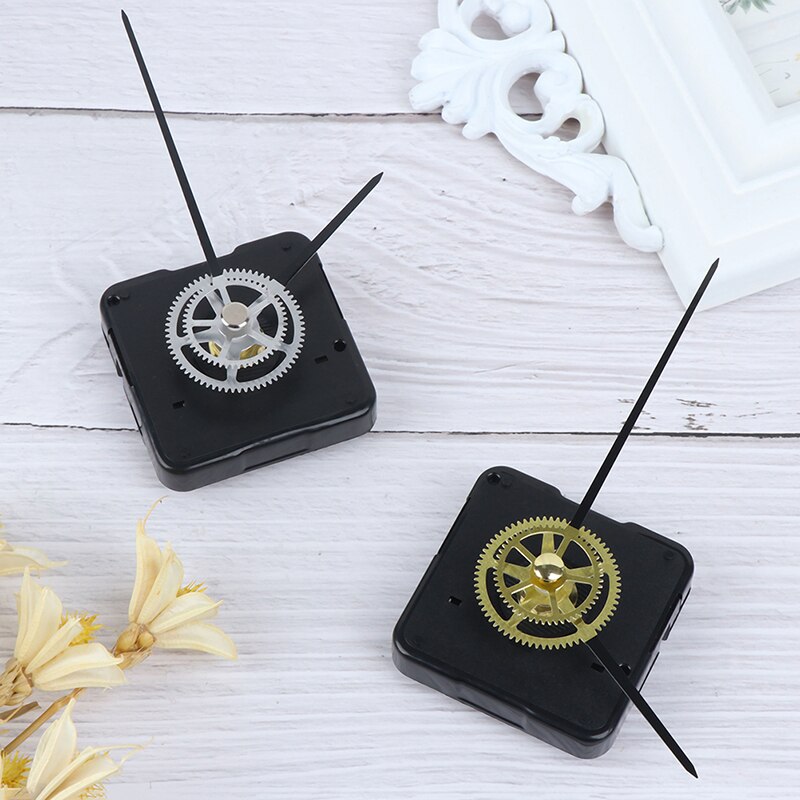 1PC Gold Color Silent Wall Clock Mechanism Short Axis Quartz Clock Movement Metal Pointer