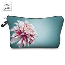 Who Cares Flower 3D Printing With Multicolor Pattern Makeup Bags with Zipper Travel Ladies Pouch Women Cosmetic Bag