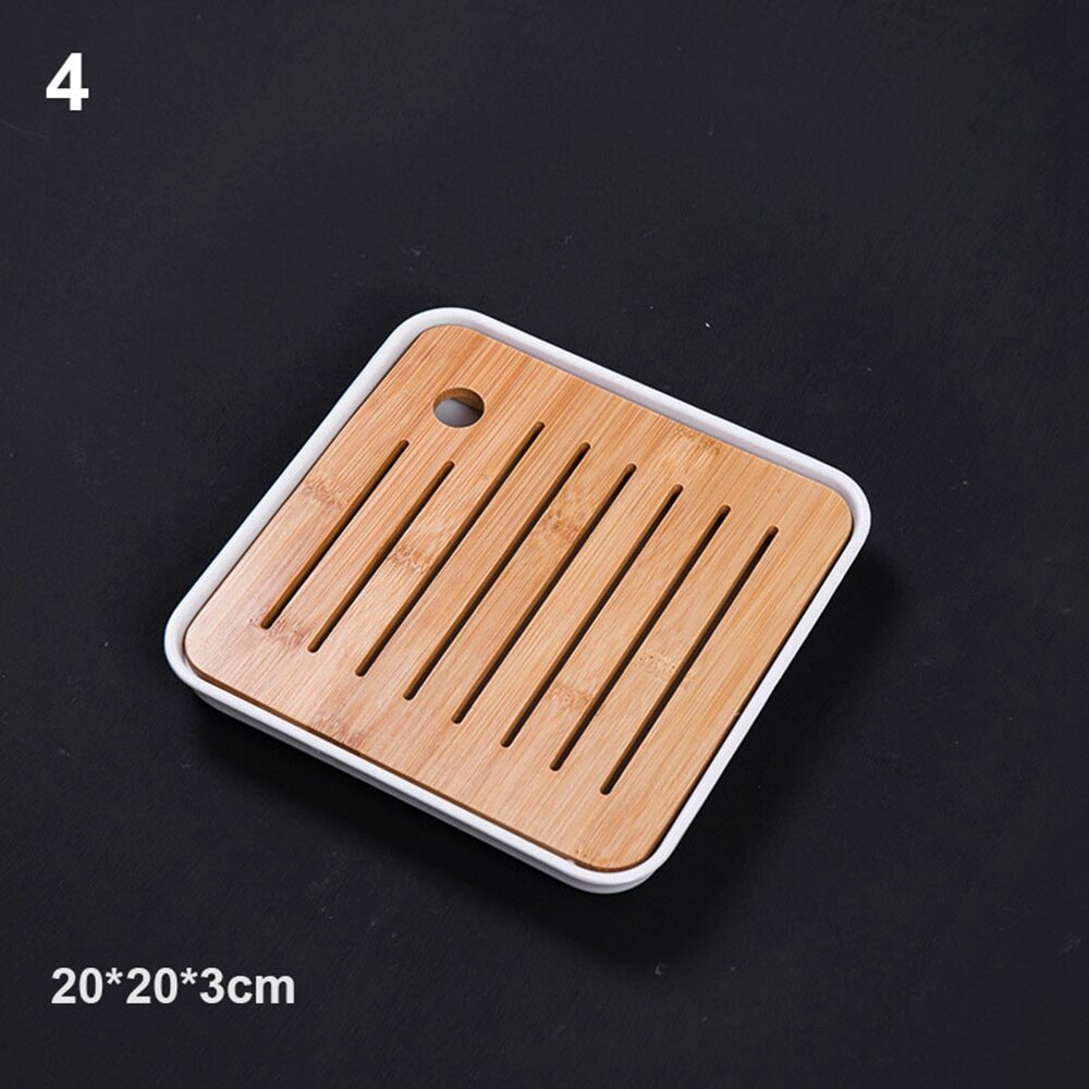 Chinese Style Bamboo Tea Trays Tea Serving Kung Fu Tea Trays Eco-Friendly Household Water Storage Trays Dry Bubble Table: 4