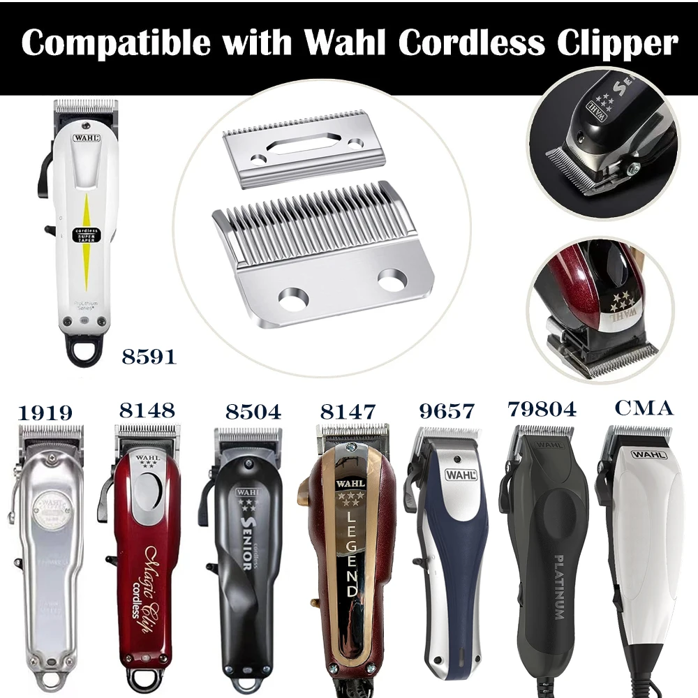45mm Wide Large Barber Hair Clipper Blade for WAHL & Andis Super Taper Replacement General Blade Set