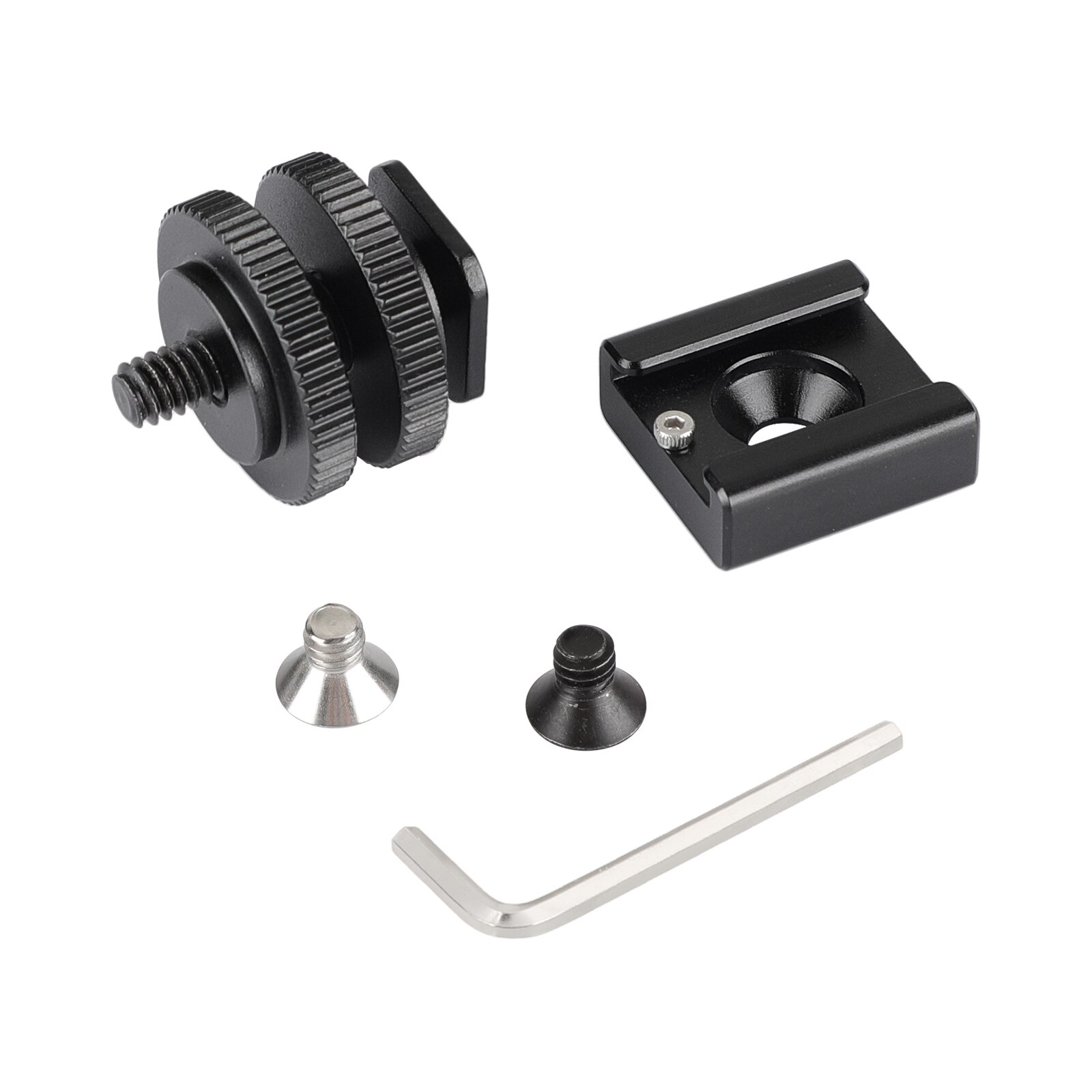 CAMVATE 2x1/4&quot; Cold Shoe Mount for Blackmagic DSLR Rig Video Light Cinema Camera Cage: Gray