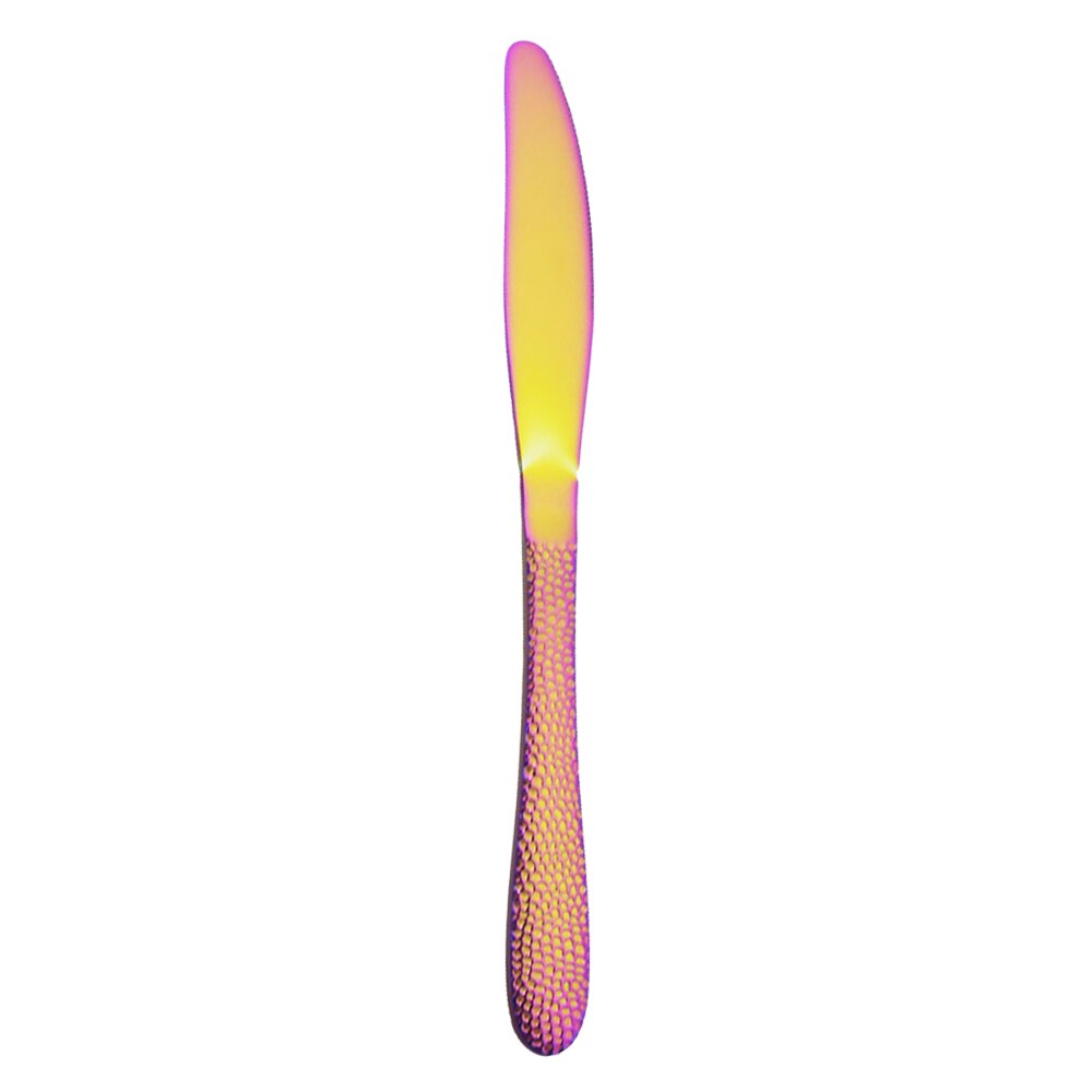 Noir brillant ensemble de couverts couteau fourchette cuillère dîner ensemble cuisine argenterie couverts vaisselle ensemble 304 acier inoxydable vaisselle ensemble: 1Pc Rianbow Knife