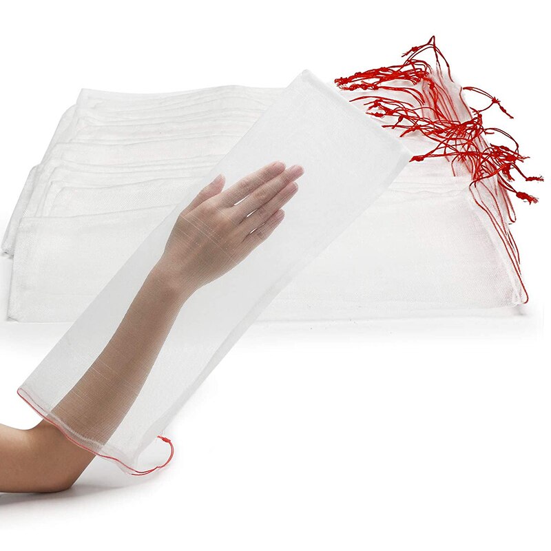 50 stuks netzakken, beschermzakken voor tuinfruitcompartimenten, gebruikt om druiven, vijgen, bloemen, zaden en groenten te beschermen