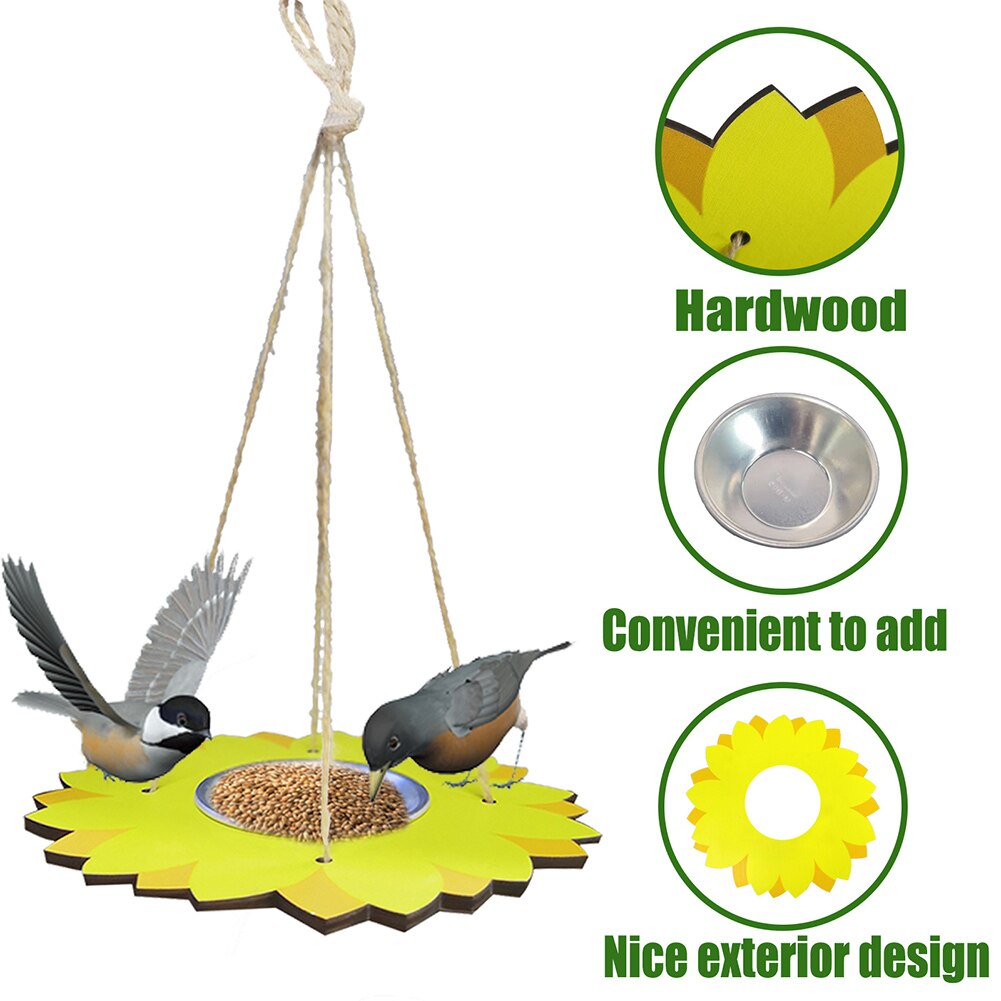 Gazebo Hanging Wild Bird Feeder Outdoor Bird Food Container With Hang Rope Bird Feeding Balcony Bird Feeder Garden Decor