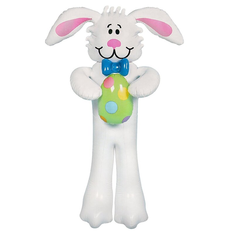 160 CM Karikatur Aufblasbare Große Weiße Kaninchen Outdoor Spielzeug Für Kinder Ostern Party-deko Bühne Prop Bolw Up Ballons Spielzeug
